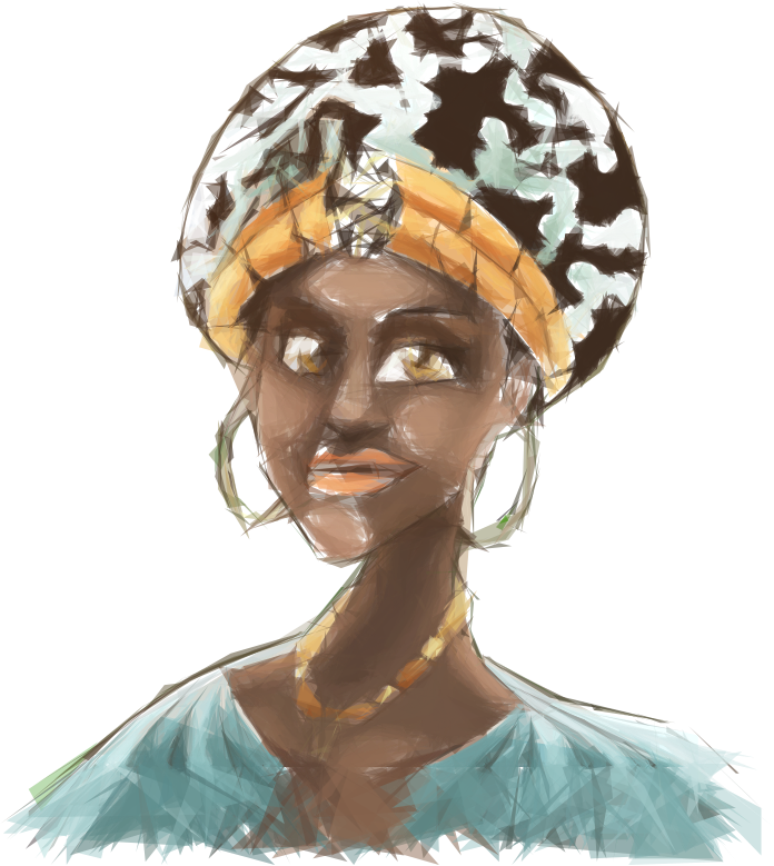 By Gdj - African Queen Trucker Hat, White And Black, One Size (696x779), Png Download