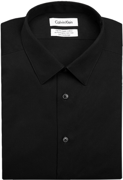 ~calvin Klein Steel Non Iron Slim Fit Square Pattern - Black Shirt Images Hd (600x600), Png Download