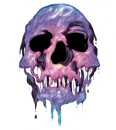 Skulls On Tumblr - Skull Png (400x450), Png Download