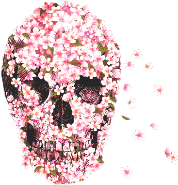 Tumblr Mnjd0mam3o1sng6opo1 500 - Flower Skull (500x750), Png Download