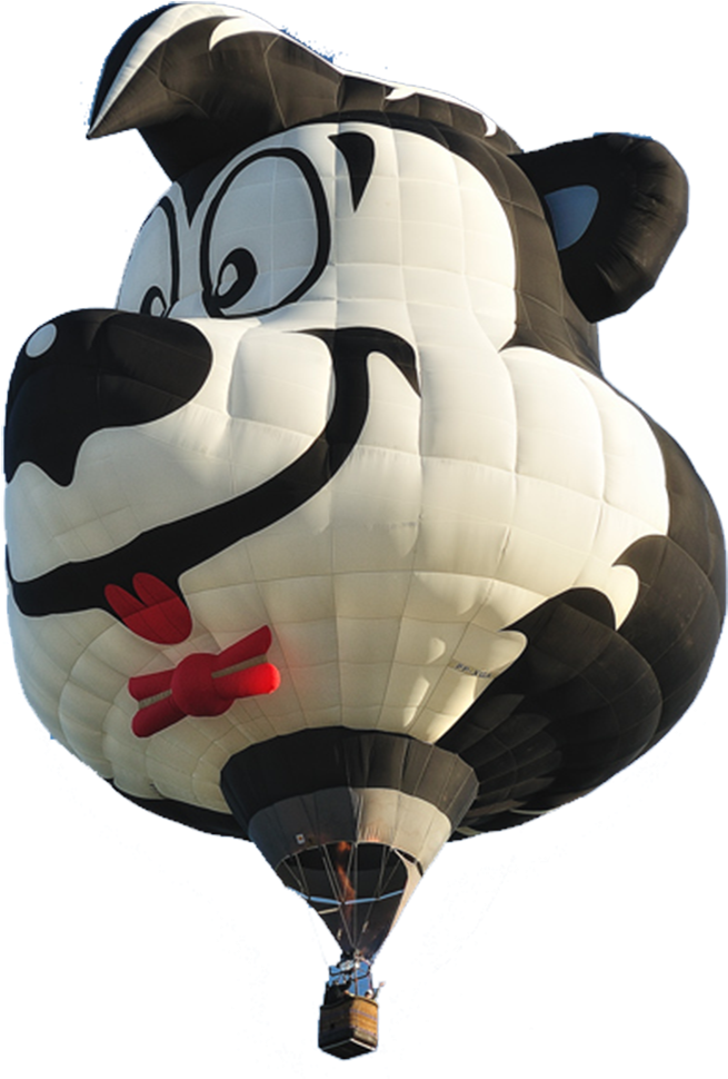 Spunky The Skunk 1000 - Animal Hot Air Balloon Png (692x1000), Png Download