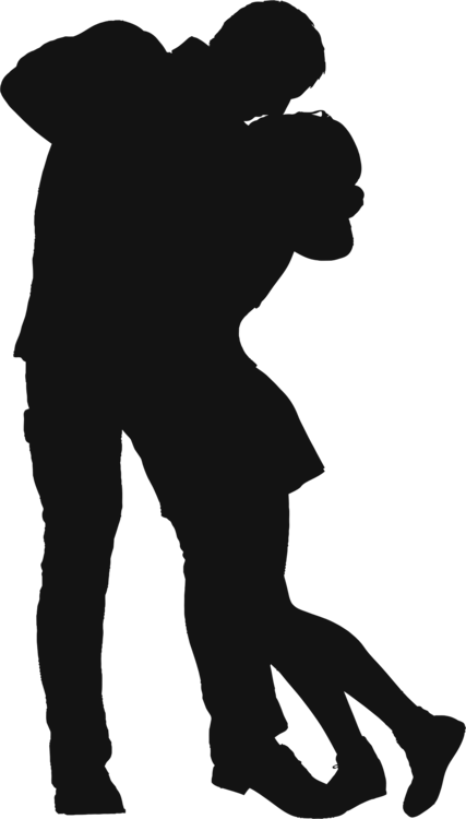 Couple Silhouette Computer Icons Shadow Romance - Sombras De Parejas Png (427x750), Png Download