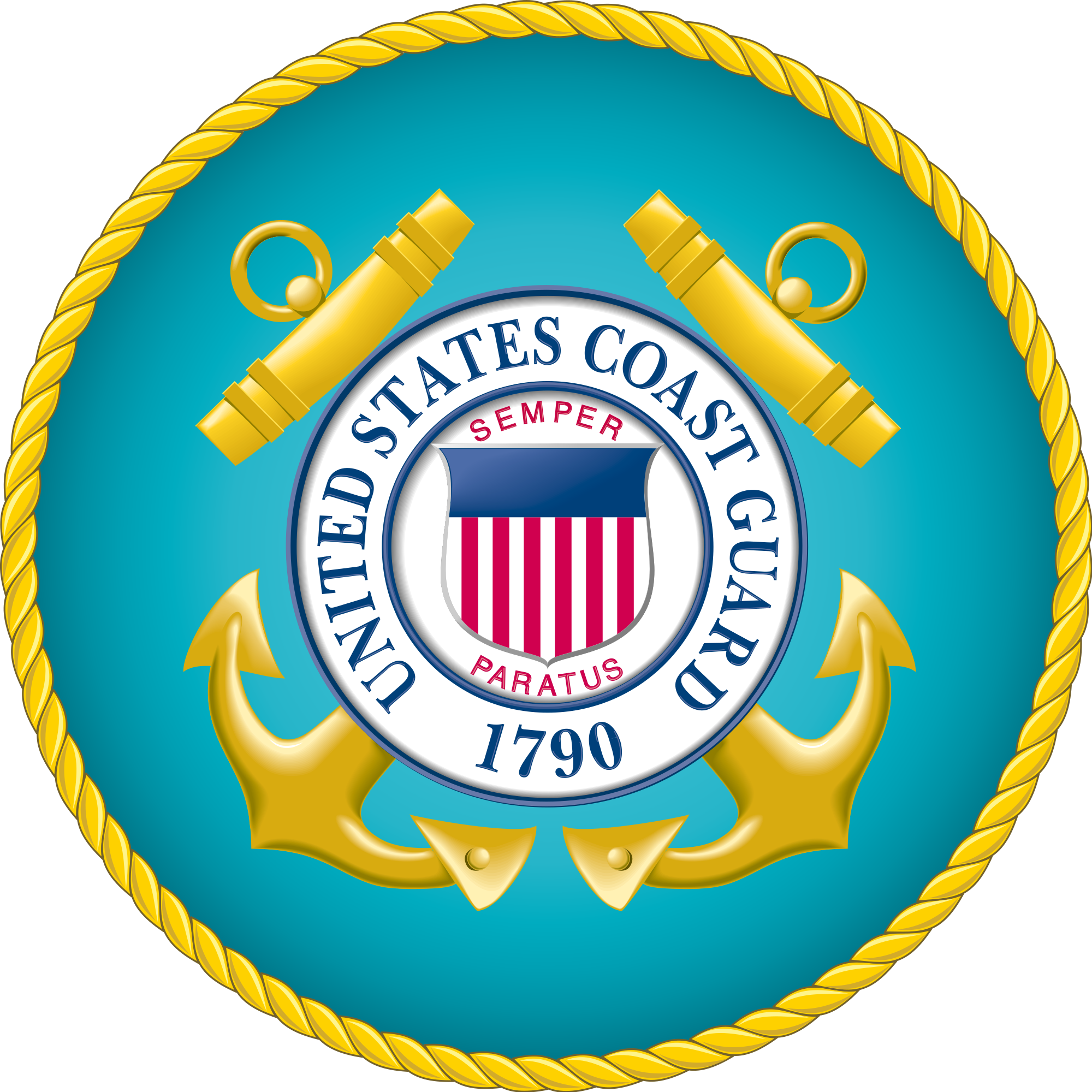 Open - Department Of The Coast Guard Seal (2000x2000), Png Download