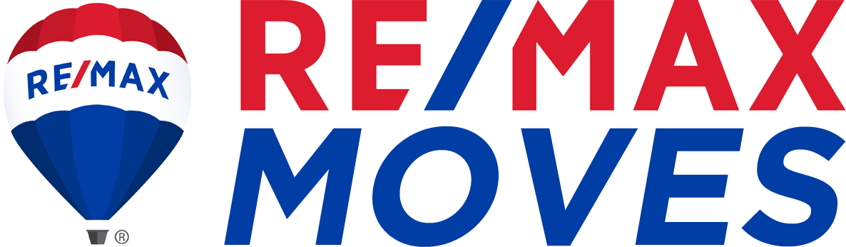 Remax Moves Horizontal Logo W Balloon - Circle (1186x346), Png Download