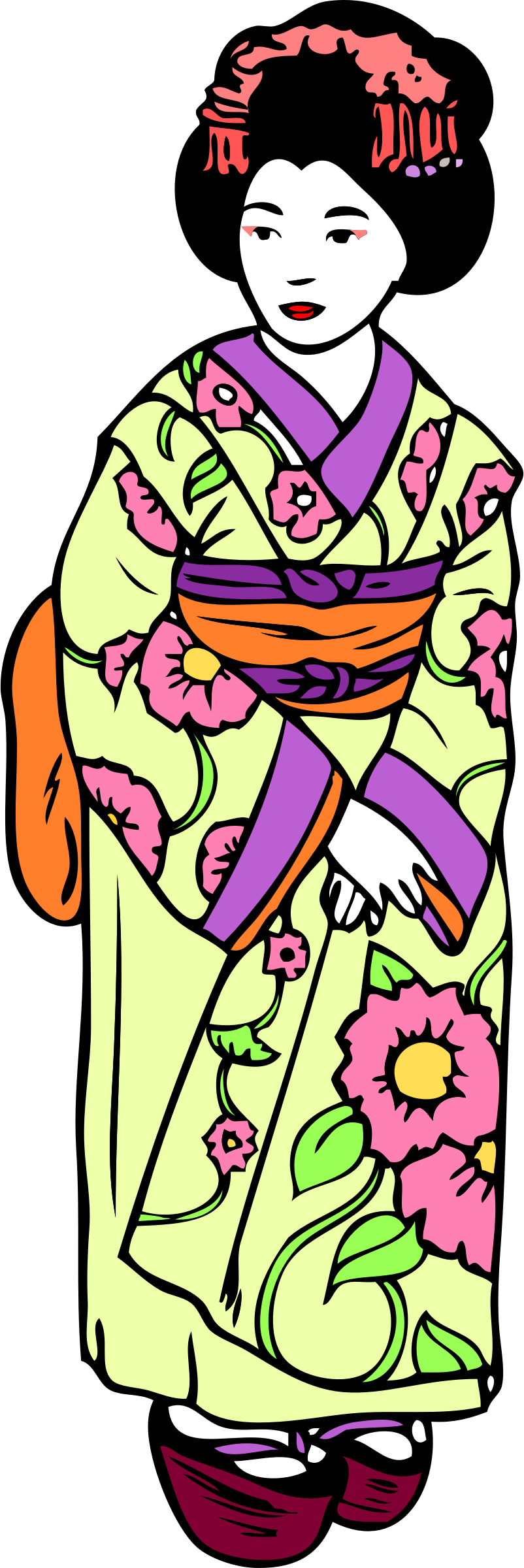 Graphic Freeuse Stock Maiko Big Image Png - Japan Clipart (802x2400), Png Download