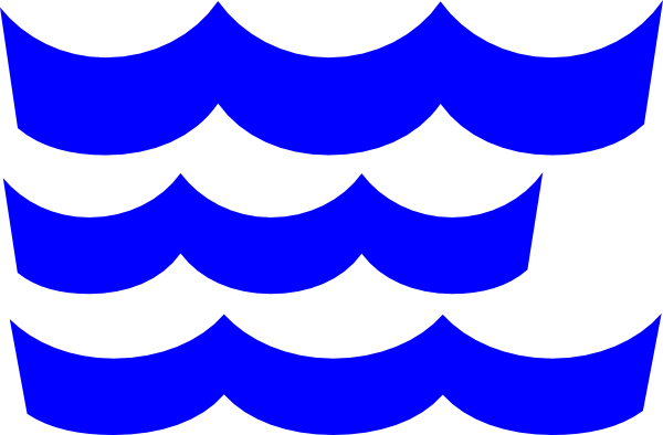 Waves Wave Clip Art Blue Download Vector - Wave Stencil Template (600x394), Png Download