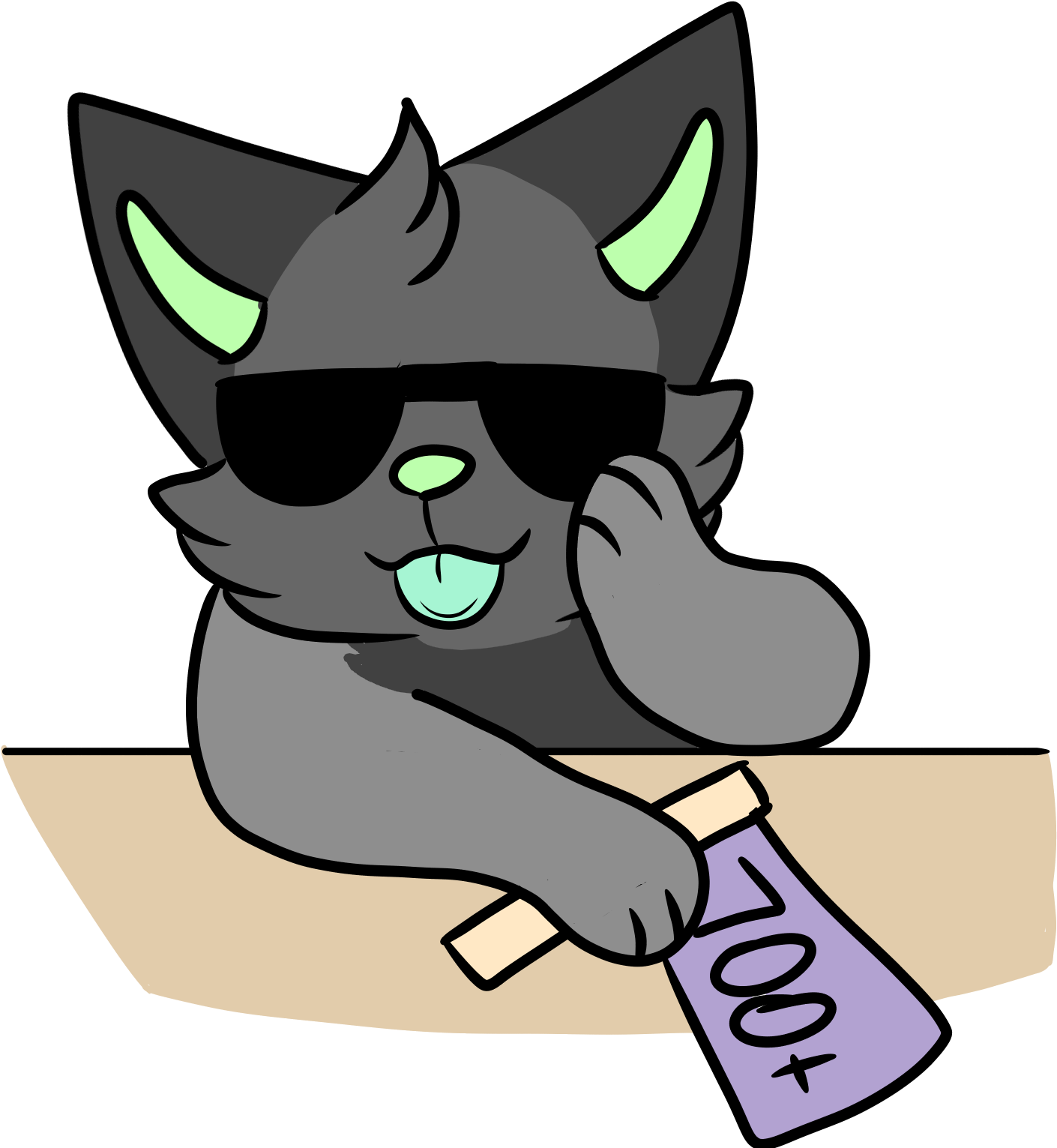 Hands Up For Your Colors - Cat Yawns (1912x1744), Png Download