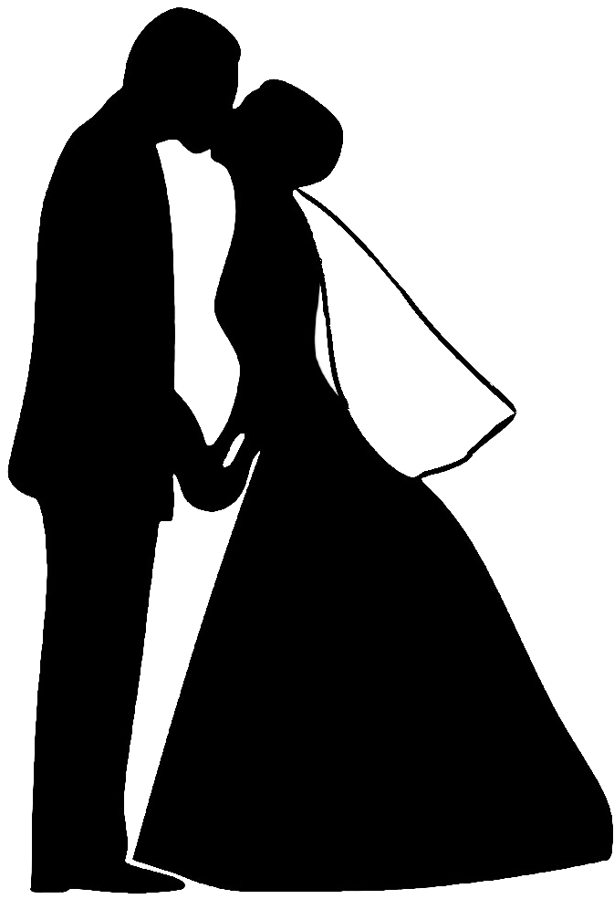 Wedding Couple Silhouette Png Image - Wedding Couple Silhouette Png (1375x1500), Png Download