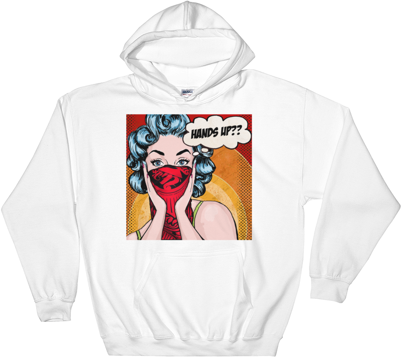 Hands Up Hooded Sweatshirt - Hoodie (1000x1000), Png Download