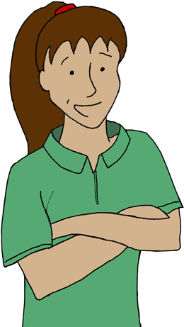 Contact@hands Up Education - Cartoon (267x475), Png Download