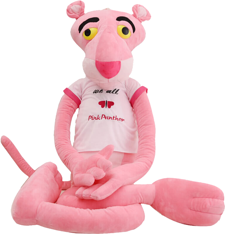 Valentine's Day Pink Panther Doll Pink Naughty Leopard - Stuffed Toy (800x800), Png Download