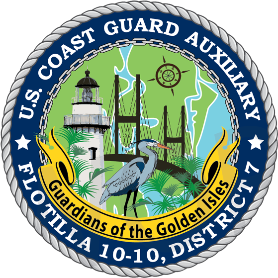 Fl 10-10 D7 Final Crest - United States Coast Guard Auxiliary (600x571), Png Download