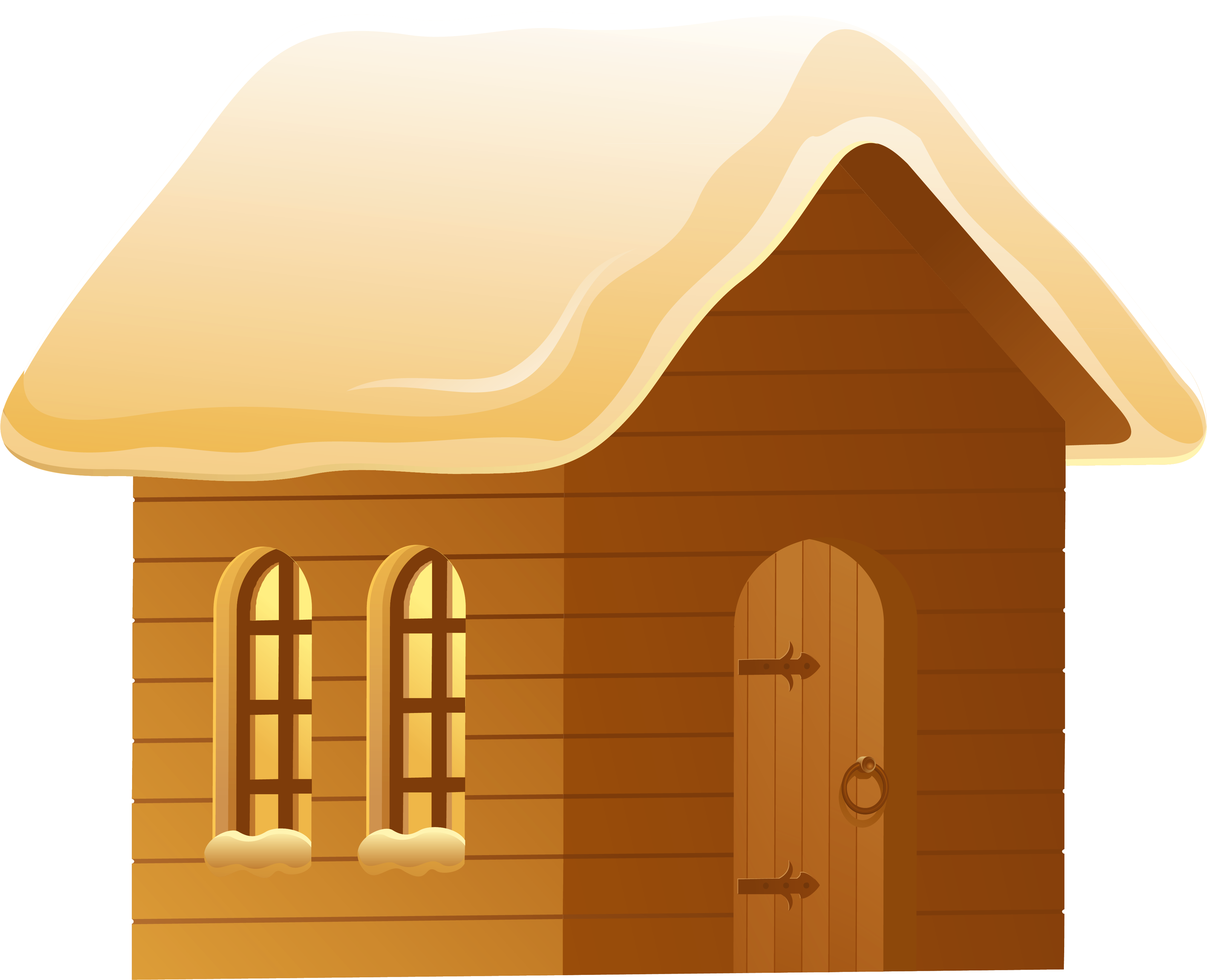 House - Snowy House Png (4318x3444), Png Download