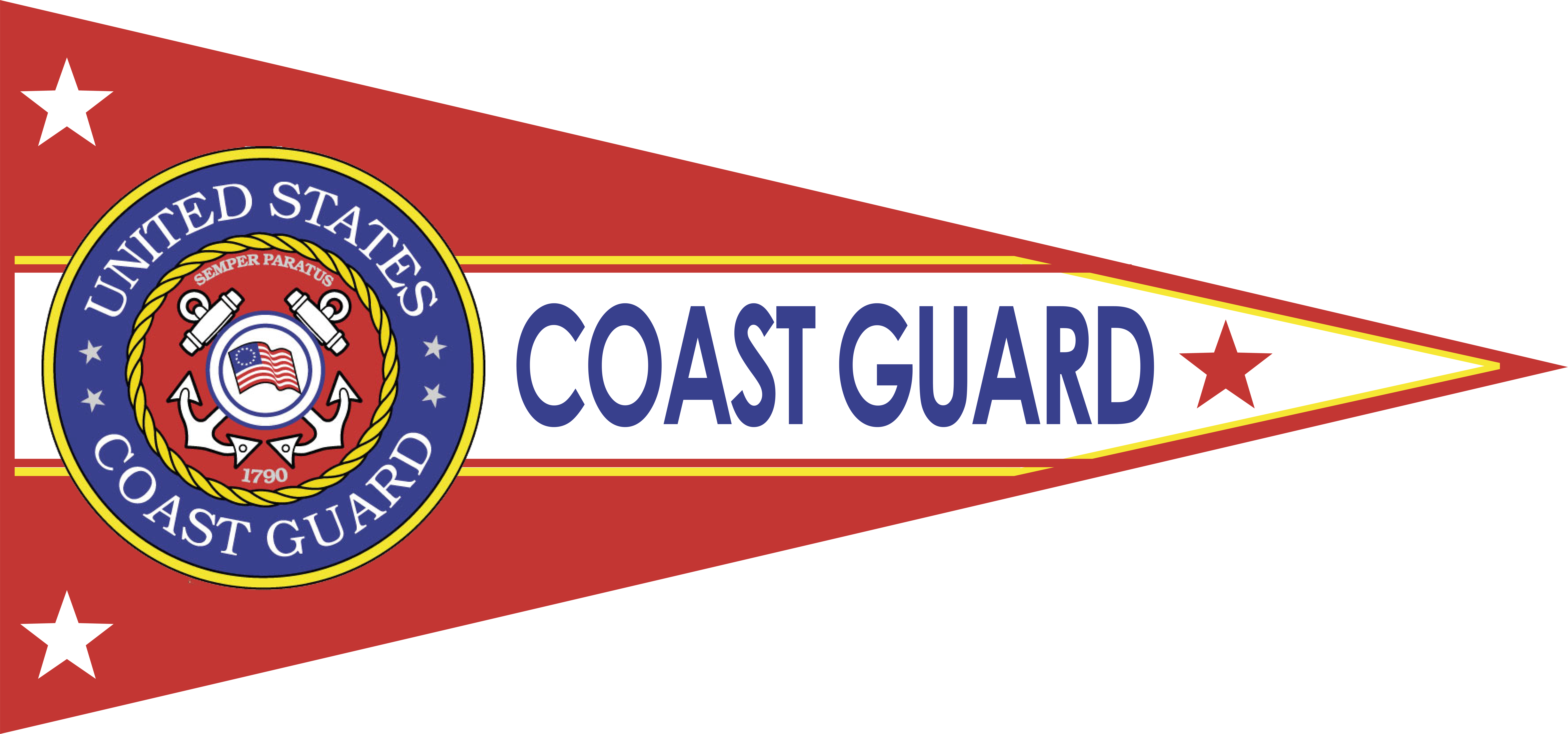 Coast Guard Pennant - Carr 183202 Hd Universal Hitch Step, As Shown (10000x4681), Png Download