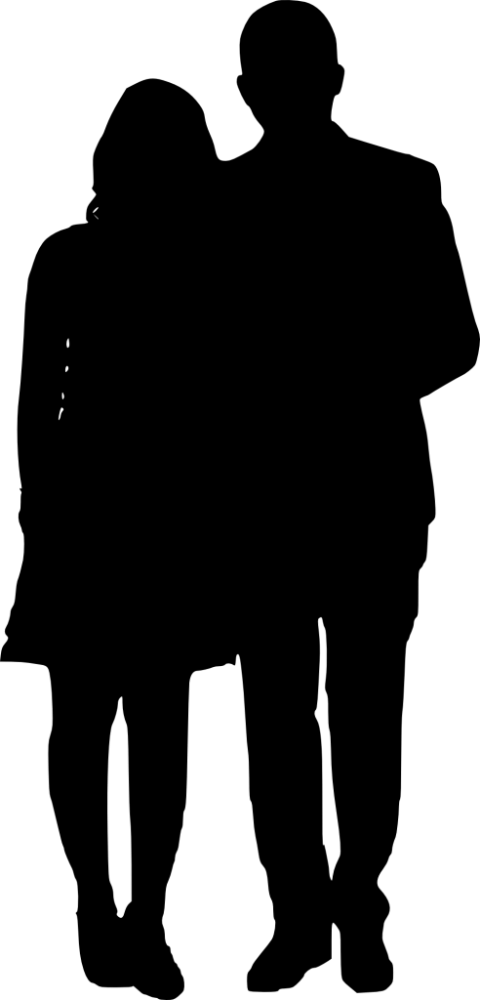 Free Png Couple Silhouette Png Images Transparent - Silhouettes Png (480x1000), Png Download