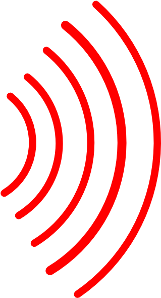 Svg Royalty Free Stock Radio Wave Clipart - Sound Waves Clipart Png (396x600), Png Download