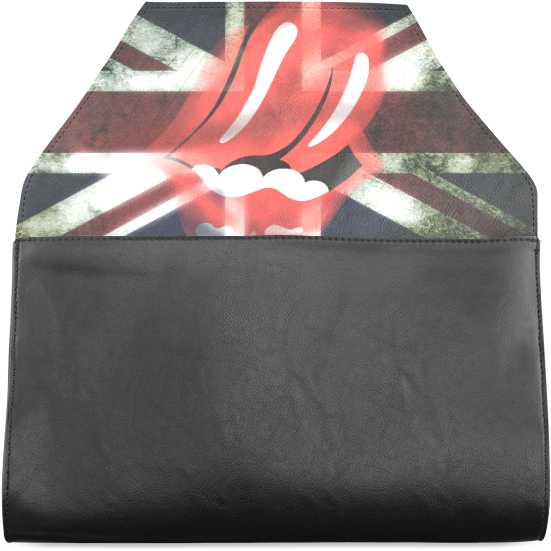 Leather Designer Handbag With Rolling Stones Logo - Handbag (800x800), Png Download
