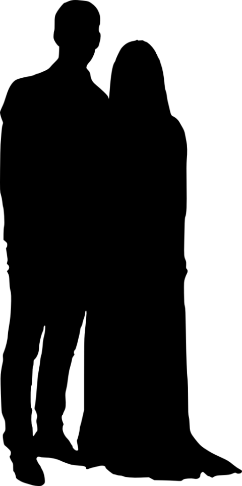 Free Png Couple Silhouette Png Images Transparent - Portable Network Graphics (480x962), Png Download
