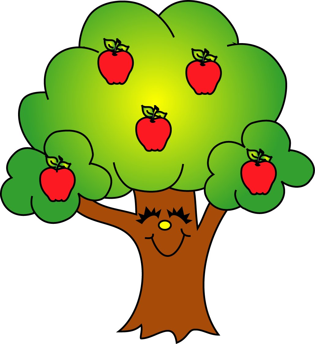 Tree Apple Clipart, Explore Pictures - Tree With Fruits Clipart (353x386), Png Download