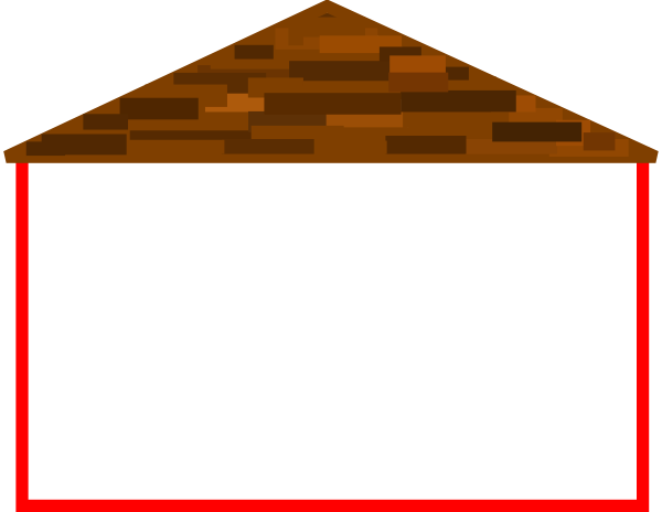 Clipart Roof (600x464), Png Download