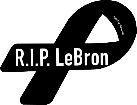R - I - P - Lebron - Support Ribbons (455x350), Png Download