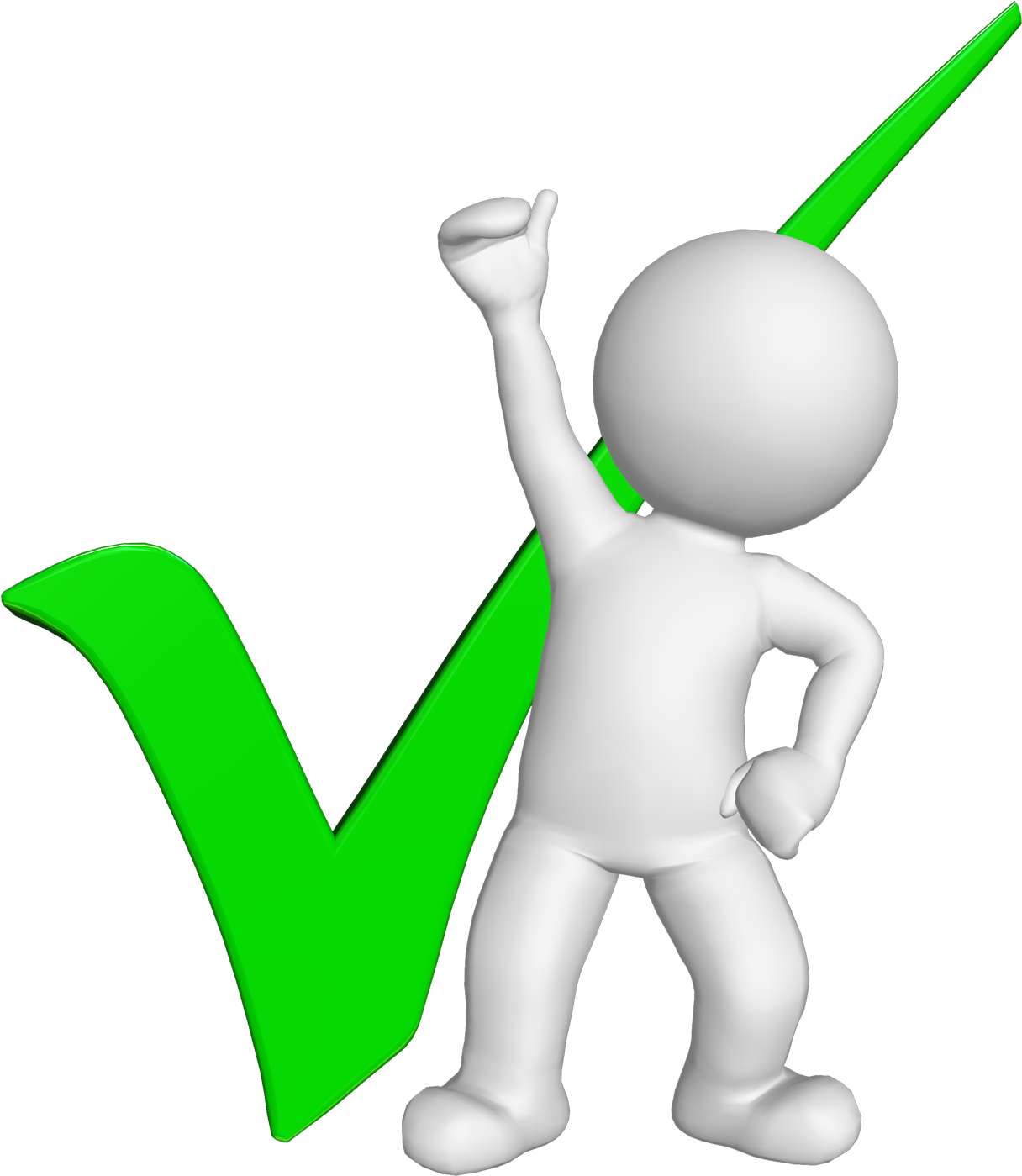 Green Tick Clipart Giant Green - Muñeco Pensando (1500x1500), Png Download