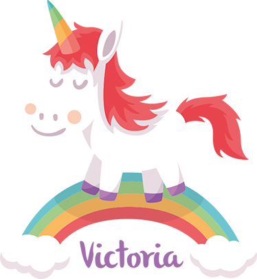 Personalised Unicorn Wall Sticker - Unicornio Infantil Png (374x407), Png Download