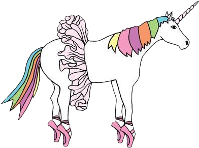 Image Mart Svg Library Library - Unicorn Rollerskating Round Ornament (500x357), Png Download