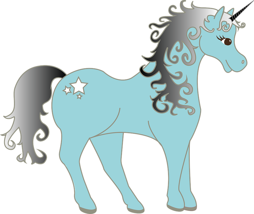 Drawn Unicorn Mystical - Magical And Mystical Creatures (854x720), Png Download