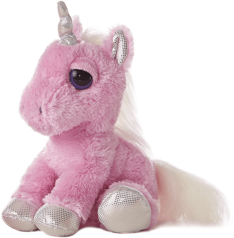 12" Pink Dreamy Eyes Unicorn Soft Toy (800x800), Png Download