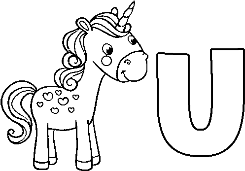 Dibujo De U De Unicornio Para Colorear - Unicornio Minions Para Colorear (600x470), Png Download