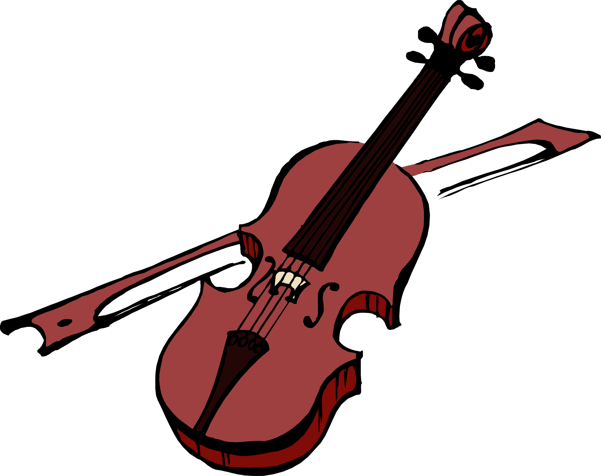 Small - Violin Clipart (600x476), Png Download