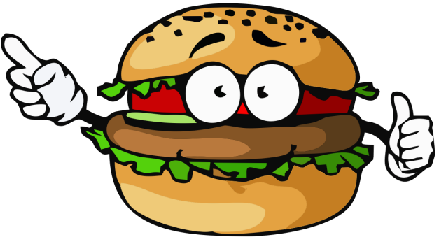 Fast Food Style, Fast Food, Hamburgers, Western Style - Hot Dogs Y Hamburguesas Animados (640x640), Png Download