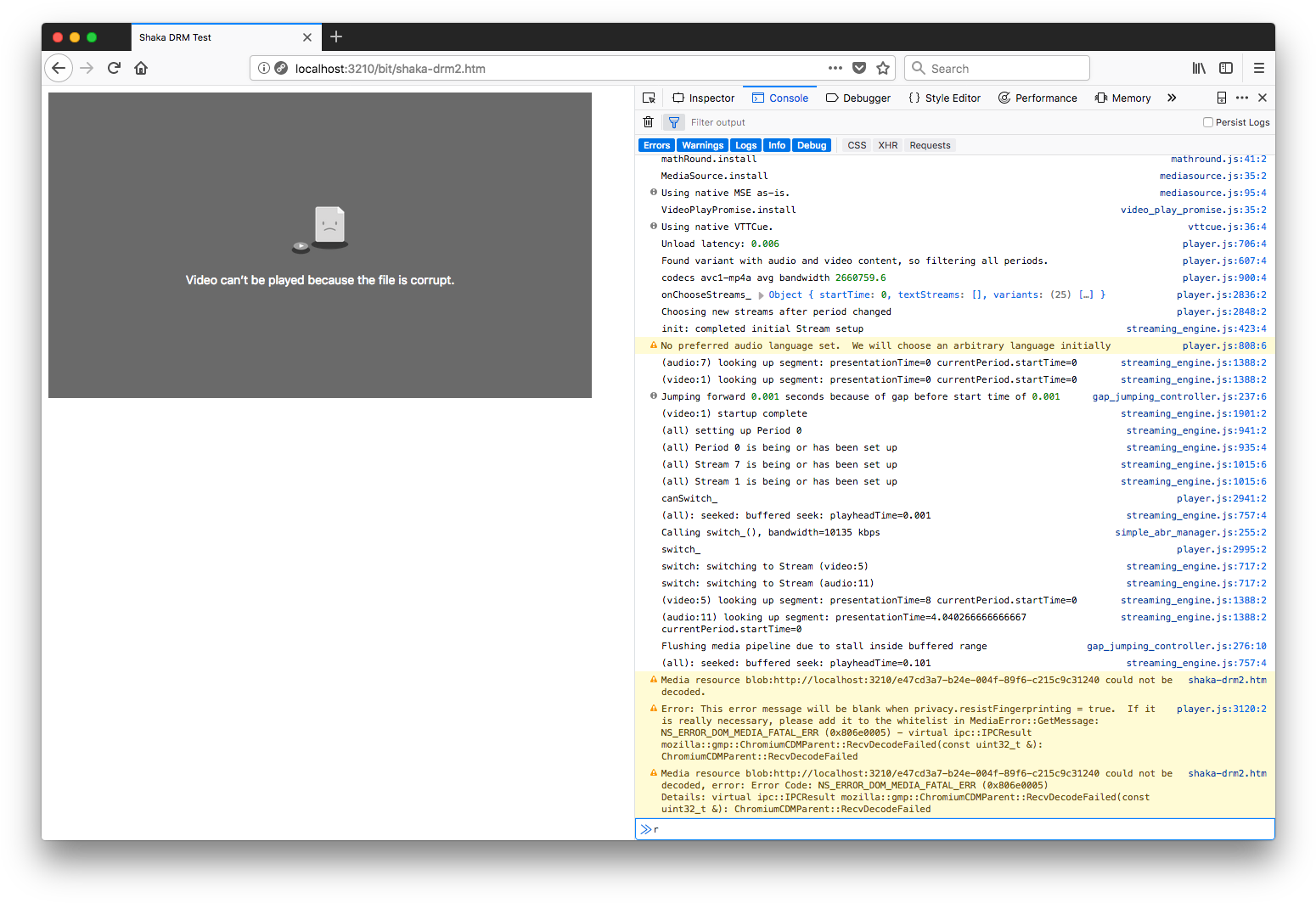 I Realize That This Is Most Likely A Widevine, Rather - Firefox (1565x1075), Png Download