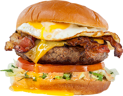 Meet The Founders Of Baby's Badass Burgers - Burger Food (428x335), Png Download