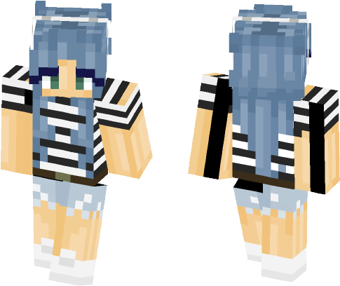 Blue Haired Girl - Illustration (584x497), Png Download