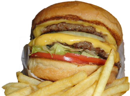 High Quality, Hormone & Antibiotic Free - Cheeseburger (525x399), Png Download