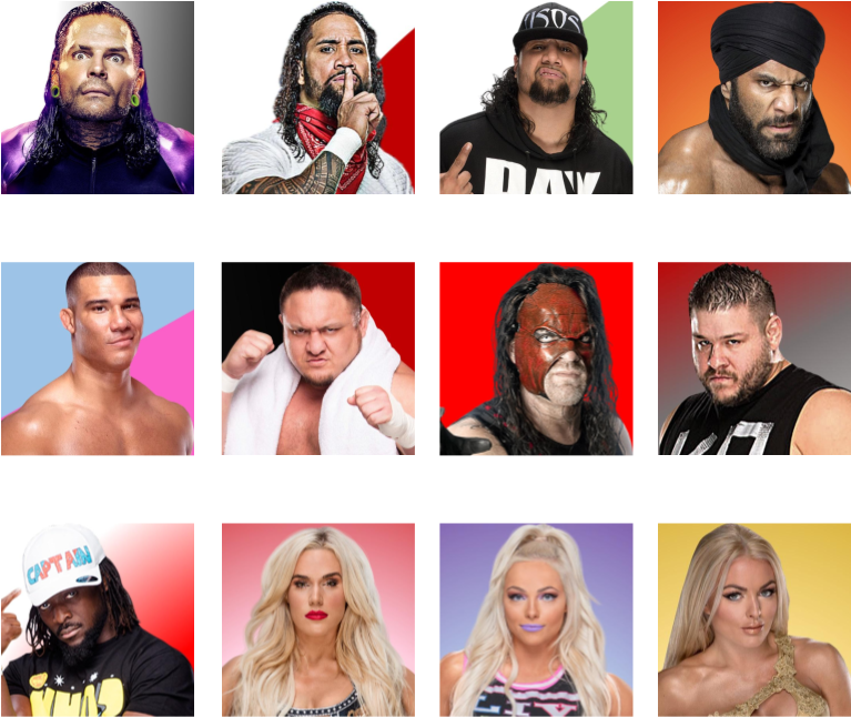 Aiden English Finn Balor Charlotte Flair Alicia Fox - Collage (960x720), Png Download