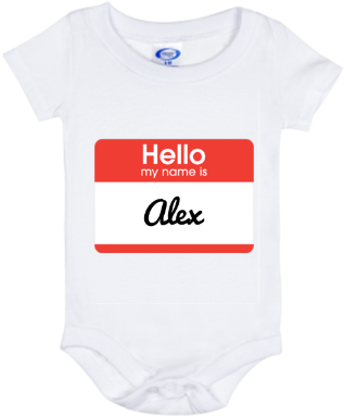 Personalized Name Tag Onesies - Harley Quinn Name (385x385), Png Download