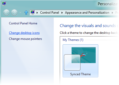 Adding Computer Icon To The Desktop - Windows 7 Themes (454x324), Png Download