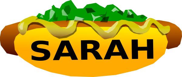 Weinerlicious Name Tag Clip Art At Clker - Sarah Clipart (600x256), Png Download