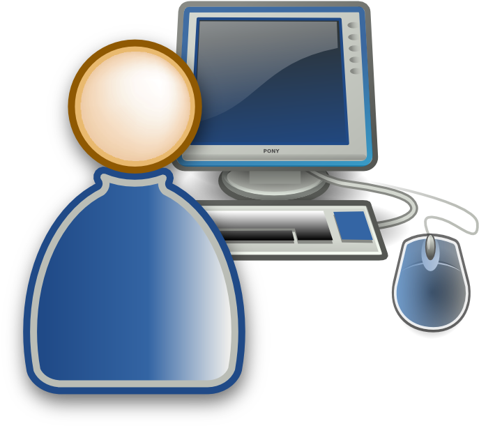 Computer User Icon Free - Computer And User Icon (720x720), Png Download