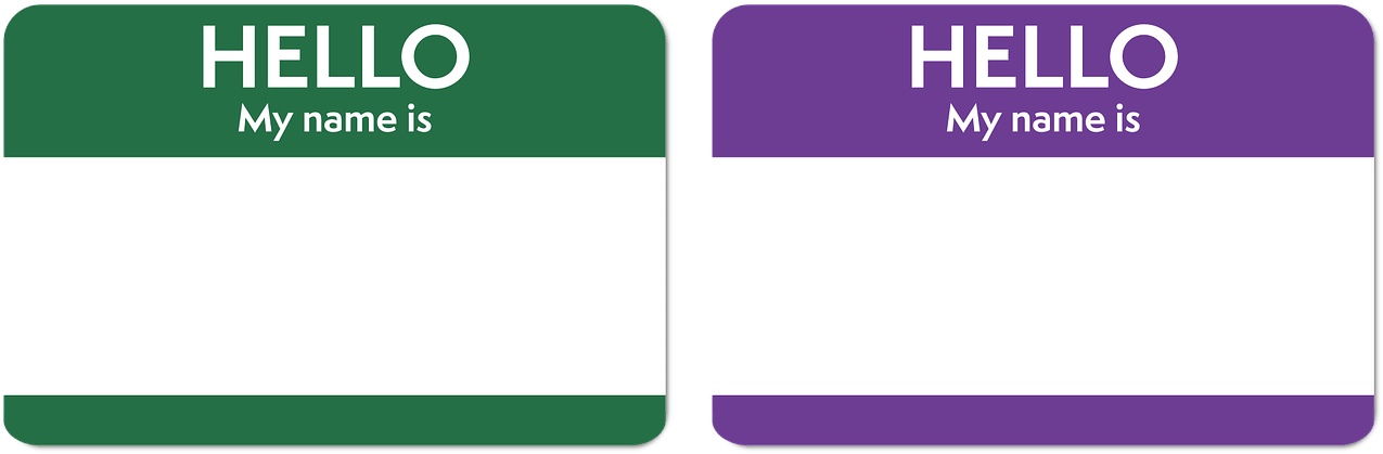 Half The Country Thinks Sarah Jessica Parker, Beyonce - Klassisches Blau Hallo Mein Name Ist Rechteckiger Aufkleber (1280x442), Png Download