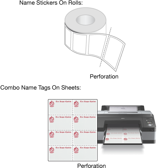 Name Badge Options, Roll Or Sheets - Pe Sensor Unit Ea Epson Printer Parts (521x557), Png Download