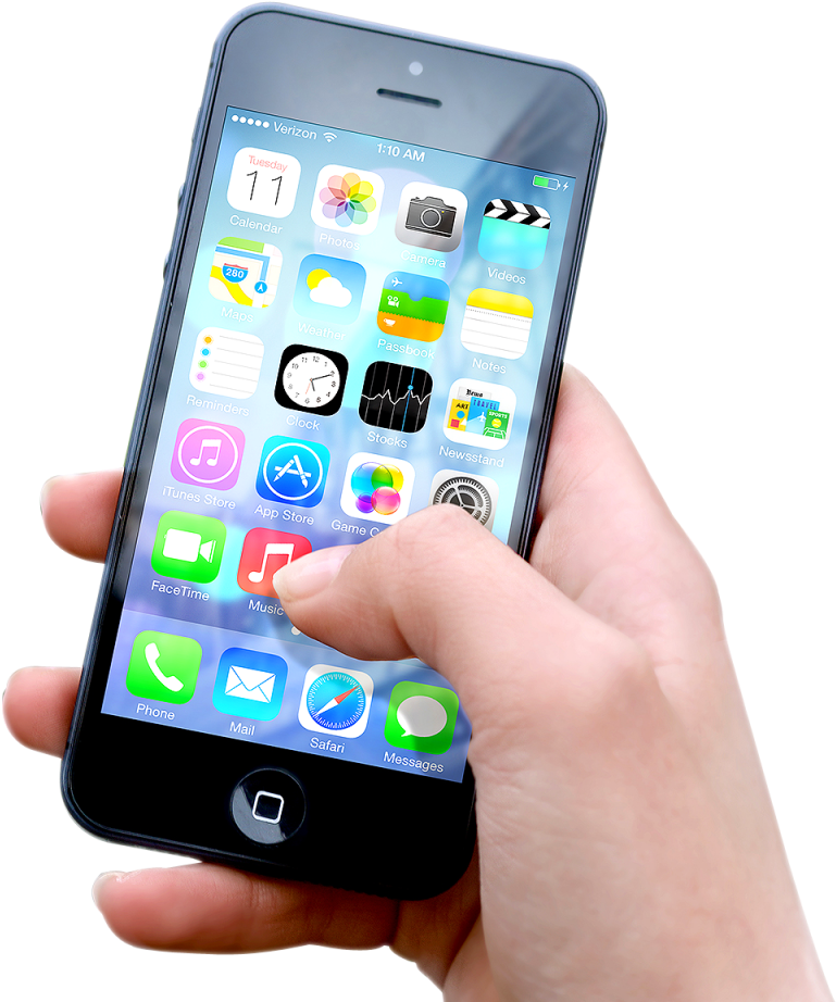 Free Png Hand Holding Apple Iphone Png Images Transparent - Xtreme Cables Audio Pod Mini Bluetooth Speaker, Blue (480x488), Png Download