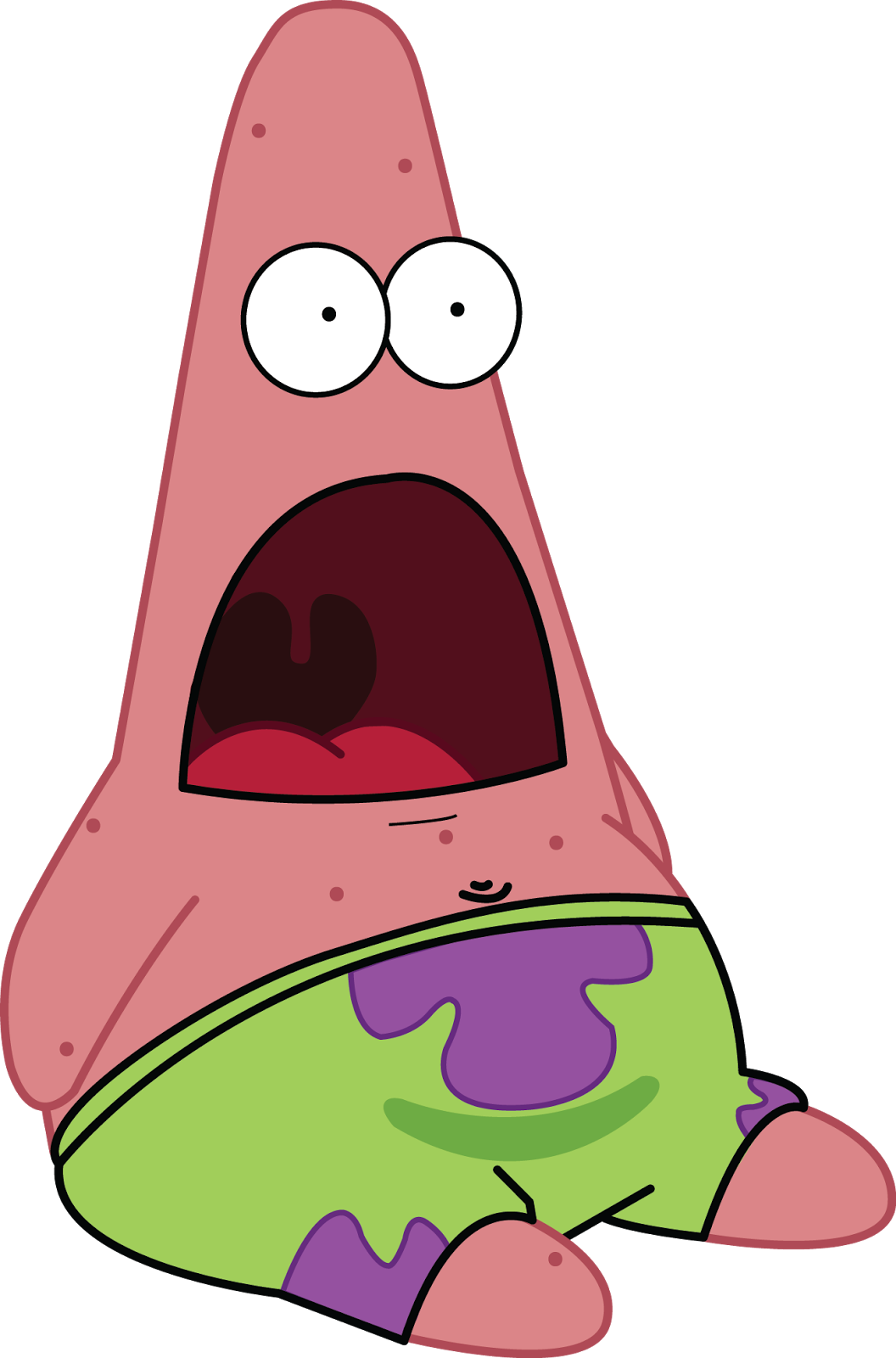 Shocked Patrick Png Clip Library Download - Surprised Patrick Transparent (1056x1600), Png Download