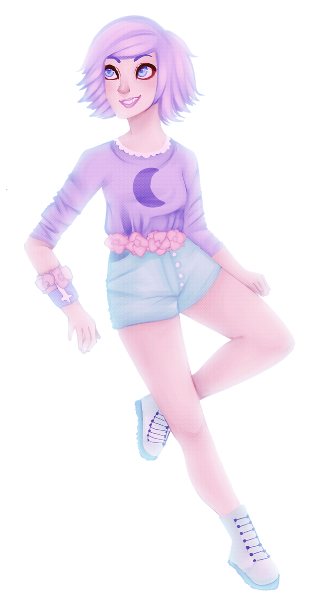 Pastel Goth By Abbeylynn - Pastel Digital Art Style (654x1223), Png Download