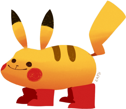 Pikashoe - - Digital Art (500x479), Png Download