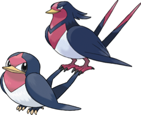 Taking After Pidgey And Spearow From The Previous Generations, - Pokemon Swellow (458x374), Png Download