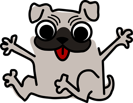 Dog Ideas Pug Dog Dog Pug Pug Pug Pug Pug - Dog Clipart (438x340), Png Download